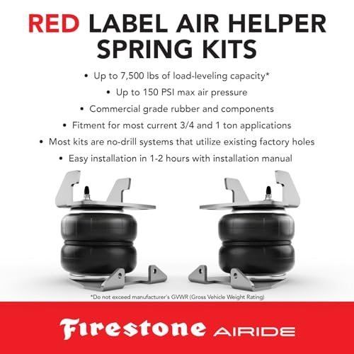 Airide Firestone Airide 2716 RED Label Extreme Duty Rear Air Spring Kit fits 2017-2025 Ford F250 F350 F450 - Outdoor Depot