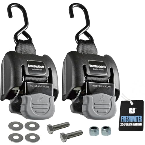 IMMI F08893 BoatBuckle G2 Retractable Transom Tie-Down (Black), 1 Pair , 2 x 43... product image