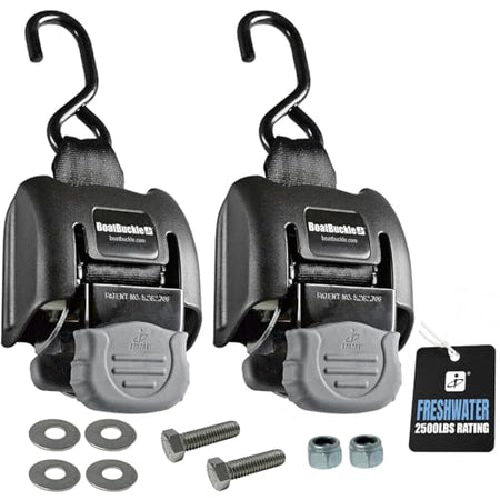IMMI F08893 BoatBuckle G2 Retractable Transom Tie-Down (Black), 1 Pair , 2 x 43... product image
