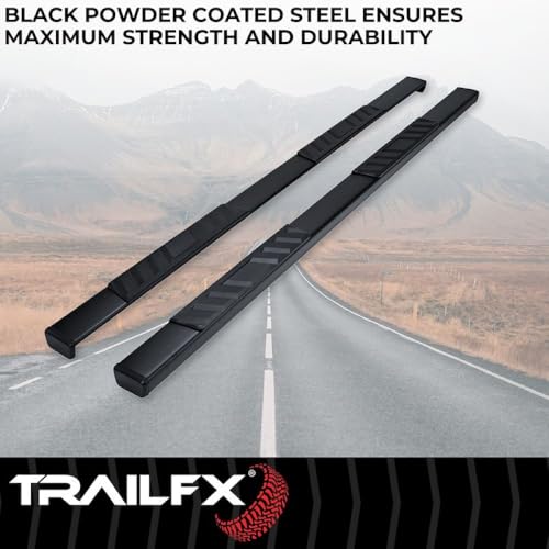 Trailfx Trailfx A4017B Truck Side Step Bars Fits 2020-2021 Chevy Silverado 1500 4 Inch Straight Side Nerf - Outdoor Depot