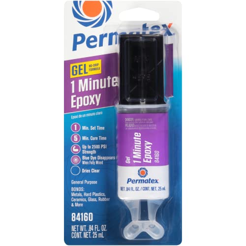 PERMTX-LOCKT 84160 Permatex  PermaPoxy 1 Minute General Purpose Epoxy, 0.84 oz., Grey product image
