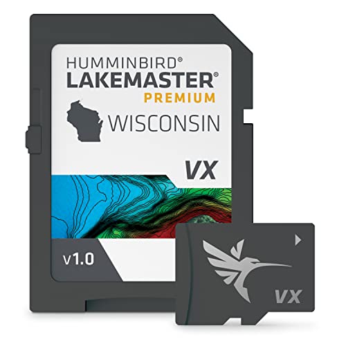 HUMMINBIRD 602010-1 LakeMaster Premium Wisconsin V1 Map SD Card for Fish Finders product image