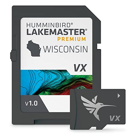HUMMINBIRD 602010-1 LakeMaster Premium Wisconsin V1 Map SD Card for Fish Finders product image