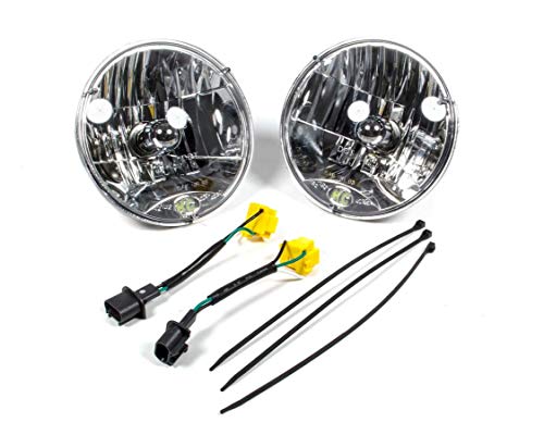 KC KC HiLiTES 42302 H4 Headlight Conversion Kit for Jeep JK, chrome, size:- 7 inches diameter - Outdoor Depot