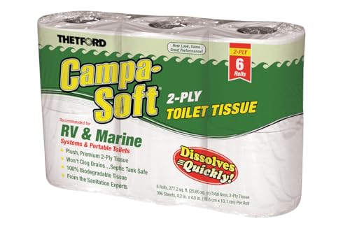 DAVE CARTER 96005 campa Thetford Soft 2-Ply Quick Dissolve Toilet Tissue for RV/Marin... product image
