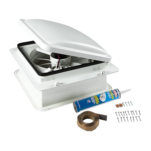 FURRION LLC 2023042193 Furrion 10-Blade, 14 RV Rooftop Vent Exhaust Fan with Lid, Four Fan... product image