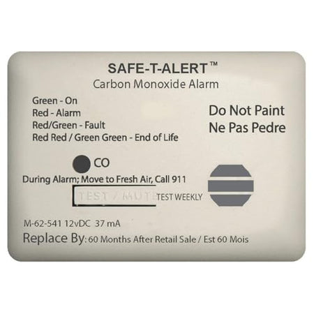 Safe T Alert MTI Industries 62-541-MARINE-WT Detector Marine Co Alarm White - Outdoor Depot