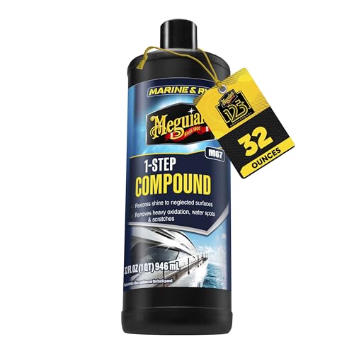 MEGUIARS WAX M6732 Meguiar’s Marine/RV One Step Boat Compound, Oxidation Remover, Boat... product image