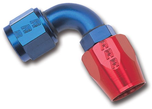 RUSSELL/EDEL 610160 Edelbrock  Red/Blue Anodized Aluminum -6AN 90-Degree Hose End product image