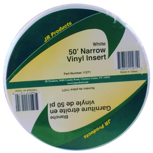 JR PRODUCTS 11271 White 50 foot Narrow Vinyl Insert product image