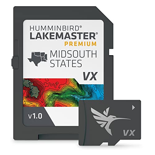 HUMMINBIRD 602005-1 LakeMaster Premium Midsouth States V1 Map SD Card for Fish Finders product image