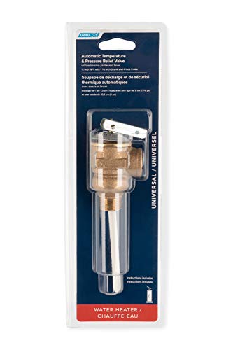 Camco Camco 10423 1/2" Temperature and Pressure Relief Valve with 4" Epoxy-Coated Probe , Brown - Outdoor Depot