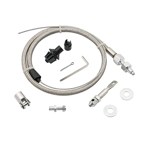 MR GASKET 5657 Mr. Gasket  Throttle Cable Kit - Stainless Steel Braided product image