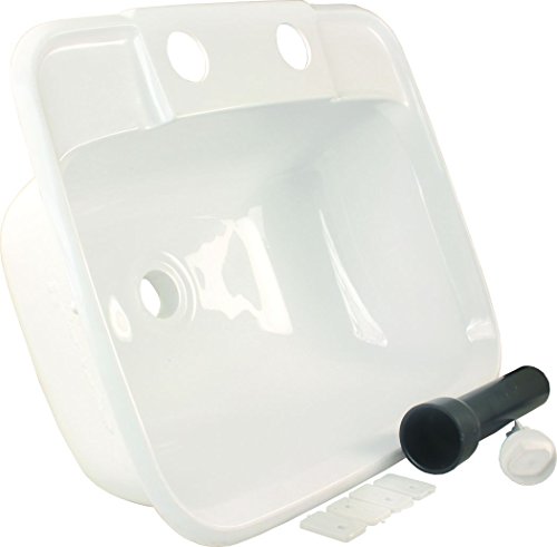 JR PRODUCTS 95351 Molded Lavatory Sink - White product image