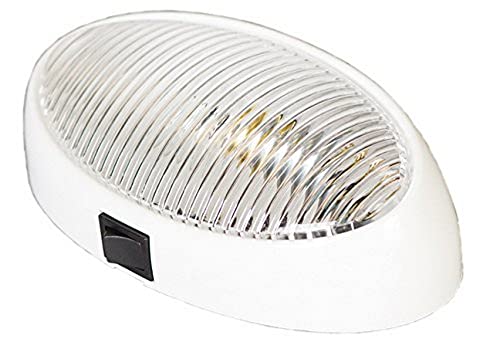 ARCON 51252 Universal Porch/Utility Light with Clear Lens, White Base and Switch product image