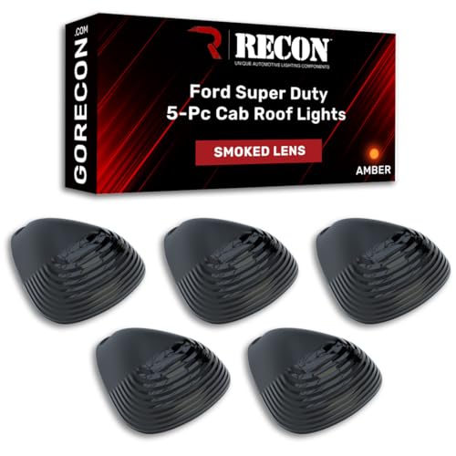 RECON ACCESS 264142BK RECON,  - Ford Super Duty Smoked Cab Roof Light Lenses Only product image