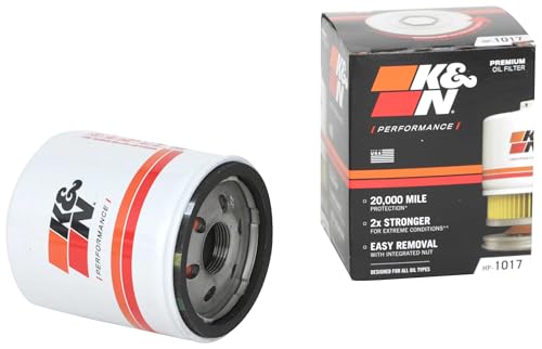 K&N FILTER HP-1017 K&N Premium Oil Filter: 20,000 Mile Engine Protection with Wrench O... product image