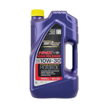 ROYAL PURPLE 11750 HMX SAE 10W-30 High-Mileage Synthetic Motor Oil - 5 qt., Model:ROY product image