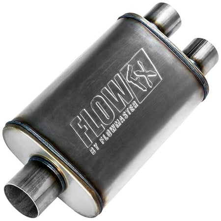 FLOWMASTER 72198 Flow FX Chambered Muffler – 3.00” Center In / 2.50” Dual Out –Moder... product image