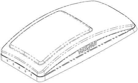 MAXXAIR VENT 05-30520 0530520 Maxx Fan Lid Smoke product image