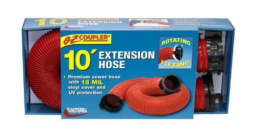 VALTERRA LLC D040113 Valterra D04-0113 EZ Coupler 10' RV Extension Hose, Red - front view