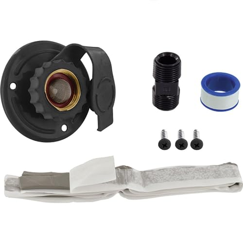 VALTERRA LLC A01-0175LFVP Valterra  Flush-Mount Water Inlet - FPT, 2-3/4 Metal Flange, Black ... product image