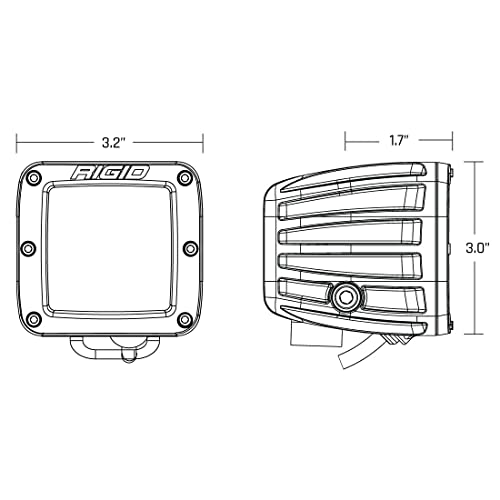 RIGID RIGID 504816 D-Series PRO SAE Fog Selective Yellow/Pair - Outdoor Depot