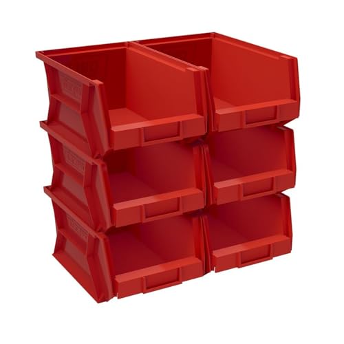WEATHERGUARD 2907149 Model 9859-7-02 Red Bins, 6in x 7.8in x 15.4in, 6 pack product image