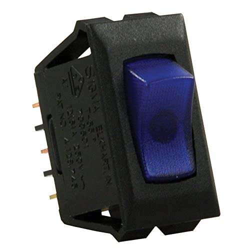 JR PRODUCTS 13685 Blue/Black SPST Illuminated On/Off Switch product image