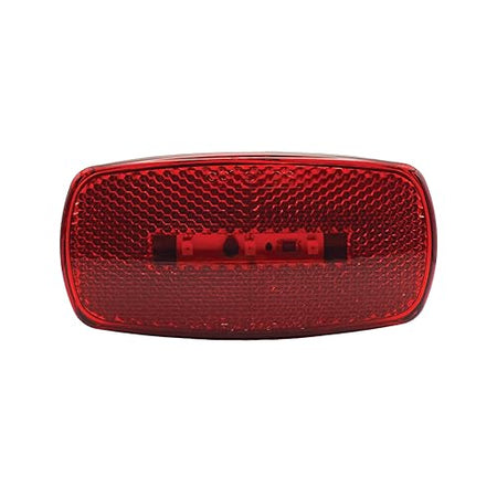 RV DESIGNER L914 Red Oblong Reflex LED Marker Light With Black Base, DOT-Compliant product image