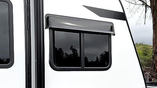 GT Styling RainBlade RV Window Deflector and Sun Visor (Fits 30 inch Wide Window) Smoke - Outdoor Depot