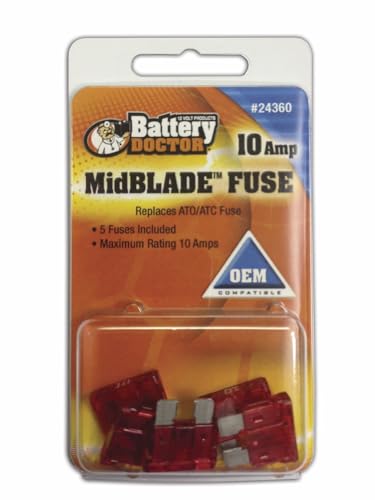 WIRTHCO 24370 Battery Doctor 20 Amp MidBlade Fuse, 5 Pack product image