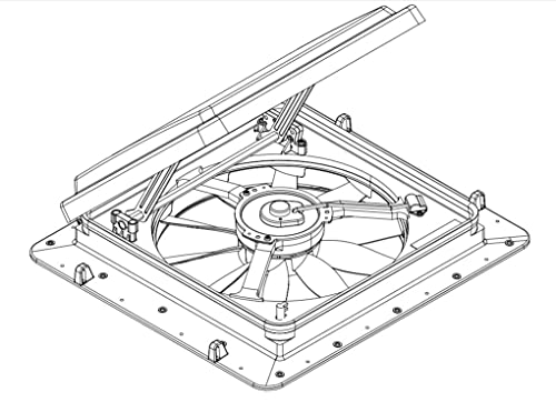 MAXXAIR VENT 00-04401M 0004401M MAXXFAN MINI 1'THICK ROOFS BLACK product image
