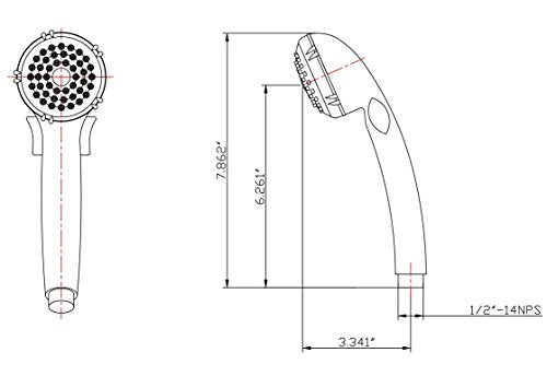 Dura Faucet Dura Faucet DF-SA400-SN RV Hand Held Shower Wand, Water-Saving Trickle Switch (Brushed Satin - Outdoor Depot