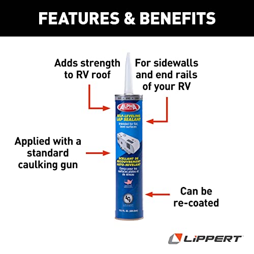 LIPPERT COMP 862145 1021 Self-Leveling Lap Sealant for 5th Wheel RVs, Travel Trailers a... - view 8