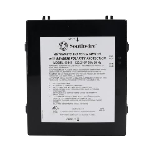 SOUTHWIRE 40141-001 40141001 50A REVERSE POLARITY TRANSFER SWITC product image