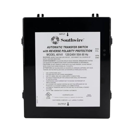 SOUTHWIRE 40141-001 40141001 50A REVERSE POLARITY TRANSFER SWITC product image