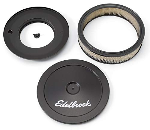 EDELBROCK 1203 Pro-Flo Black 10 Round Air Cleaner with 2 Paper Element product image