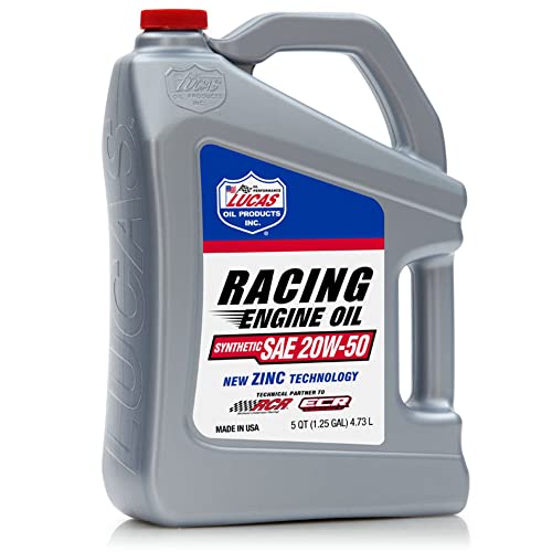 LUCAS OIL LUCA10616 10616 Synthetic SAE 20W-50 Racing Only Engine Oil - 5 Quart product image