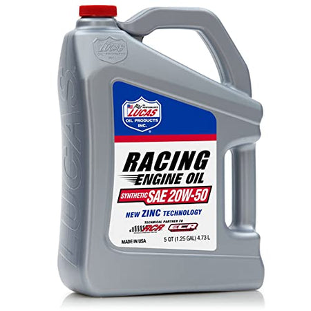 LUCAS OIL LUCA10616 10616 Synthetic SAE 20W-50 Racing Only Engine Oil - 5 Quart product image