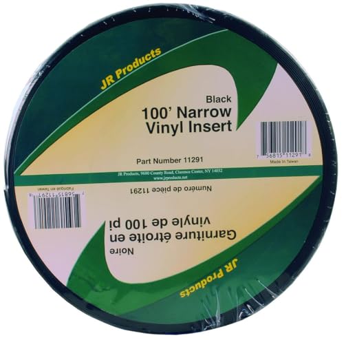 JR PRODUCTS 11291 Black 100 foot Narrow Vinyl Insert product image