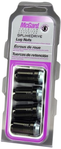 MCGARD 65315BK SplineDrive Black Cone Seat Lug Nuts (M14 x 1.5 Thread Size) Set of 4 product image