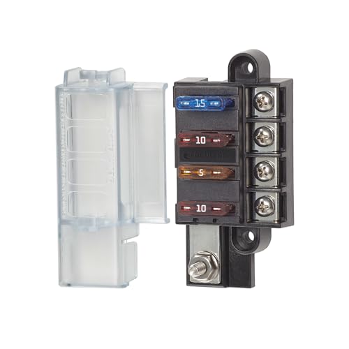 BLUE SEA 5045-BSS Systems ST Blade Fuse Block Compact 4 Circuit With Cover, 100 Amps,... product image
