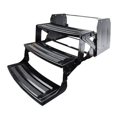 LIPPERT COMP 432690 Lippert 24 Radius Triple Manual RV Steps, 9 Rise for 5th Wheel RVs,... product image