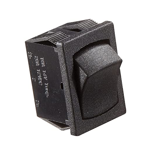 RV DESIGNER S431 Rocker Switch, 10 Amp, On / Off, SPST, Black, DC Electrical product image