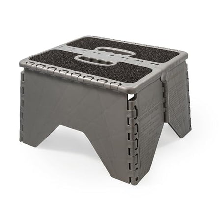 CAMCO 43635 9 Folding Step Stool with Non-Skid Feet, Folds Flat for Storage, Du... product image