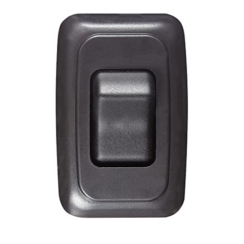 RV DESIGNER S521 Contoured Wall Switch, Includes Base and Bezel, On/Off, Single, Bla... product image