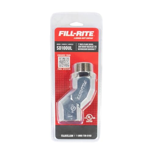 Fill-Rite Fill-Rite SD100UL 1" Multi-Plane Fuel Nozzle Swivel - Heavy-Duty, 360° Rotation, Reduces Hose Wear - Outdoor Depot