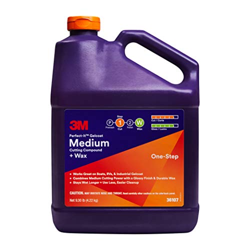 3M 36107 Perfect-It Gelcoat Medium Cutting Compound + Wax, , 1 Gallon product image