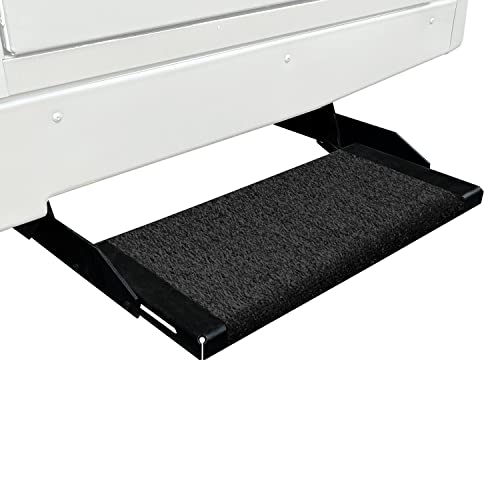 PRESTO FIT 2-1042 Prest-O-Fit  Wraparound RV Step Rug Black 18 in. Wide product image